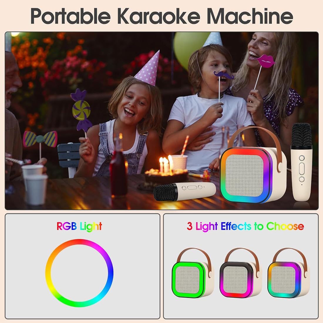 Bluetooth Karaoke Speaker with Microphone